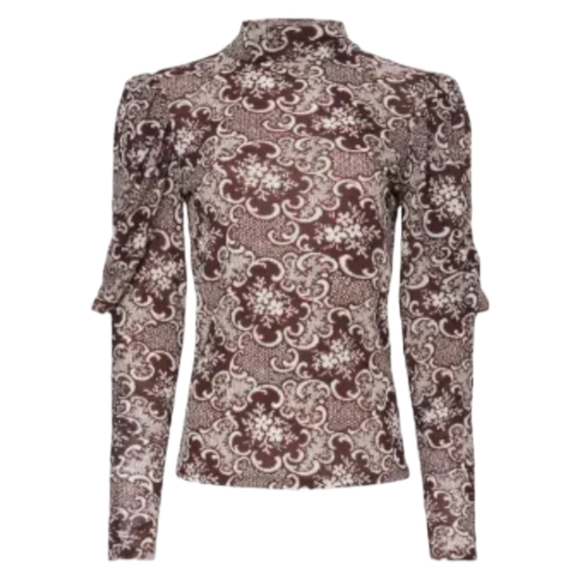 Rebecca Taylor Rochelle Fleur Raisin Combo Size Medium - Picture 5 of 8